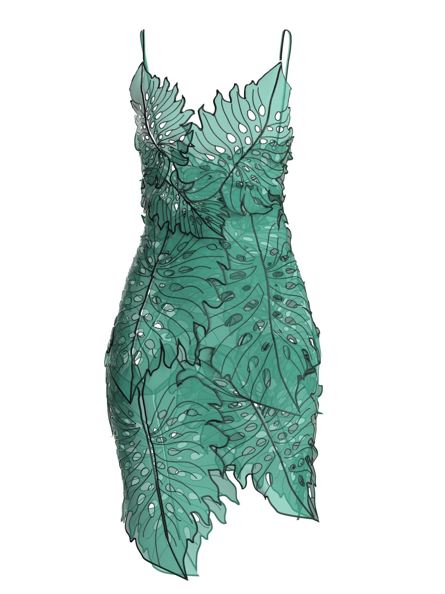 Reimagined leaf dress by PRIMOKNOT