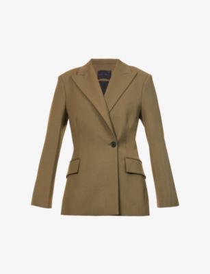 Single-breasted notched-lapel regular-fit wool-blend blazer by PROENZA SCHOULER