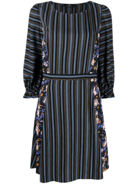 floral-print stripe pattern dress by PS BY PAUL SMITH