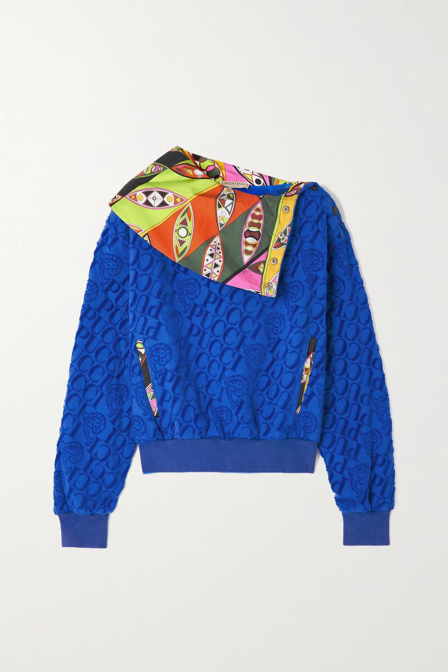 Silk twill and cotton-terry jacquard sweatshirt by PUCCI