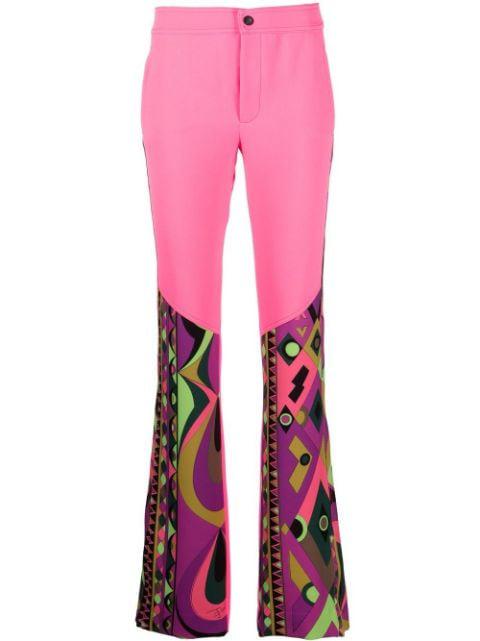 abstract-pattern flared trousers by PUCCI