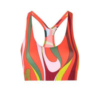 abstract-print sports bra by PUCCI