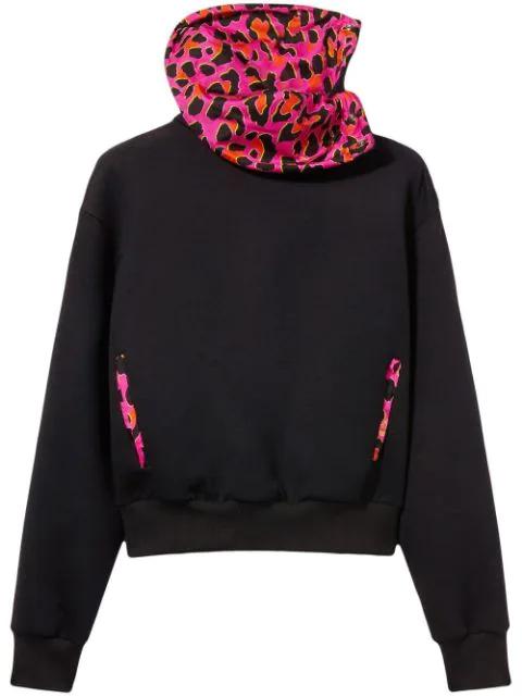 contrast leopard-print sweatshirt by PUCCI