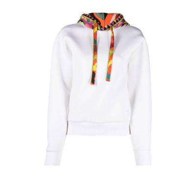 white scuba contrast hoodie by PUCCI