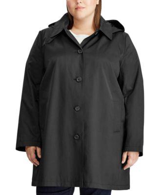 Plus Size Hooded Raincoat by RALPH 