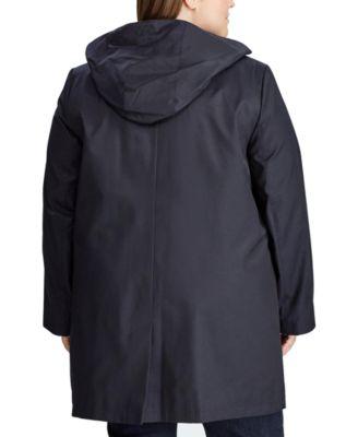 Plus Size Hooded Raincoat by RALPH 