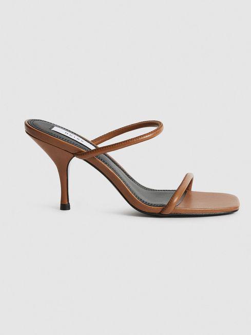 Nude Magda Leather Strappy Heeled 