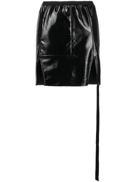 slit-detailed faux leather miniskirt by RICK OWENS DRKSHDW