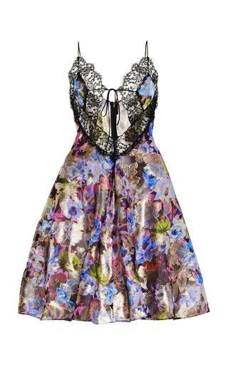 Lace-Trimmed Silk Satin Mini Dress by RODARTE