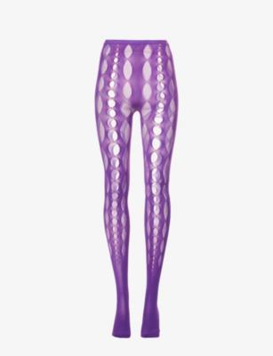 Cut-out high-rise stretch-woven tights by RUI