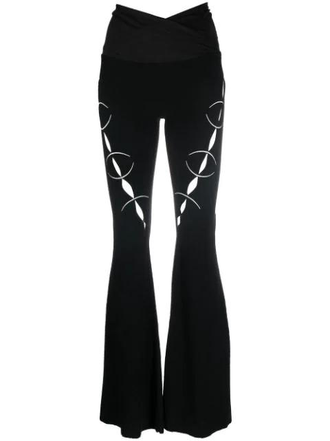 cut-out flared trousers by RUI