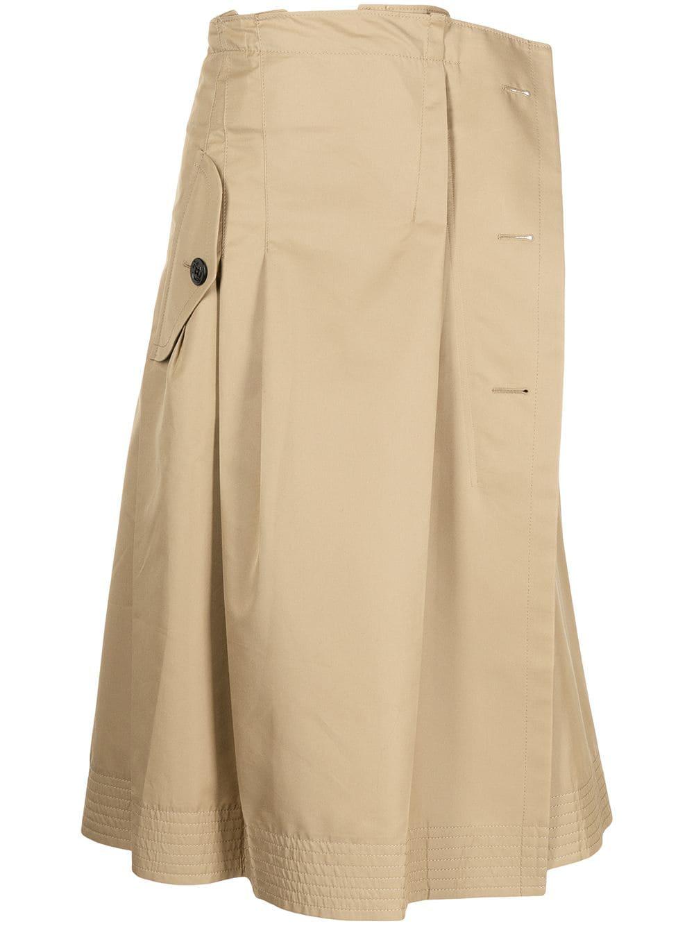 アウトレット☆送料無料】 sacai サカイ cotton gabardine mix skirt