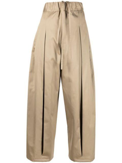 box-pleat wide-leg trousers by SAGE NATION | jellibeans