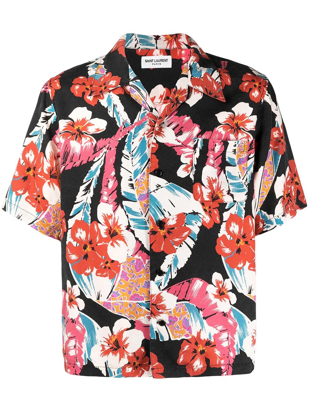 Hawaiian print short-sleeve shirt by SAINT LAURENT