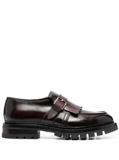 patent buckle loafers by SANTONI
