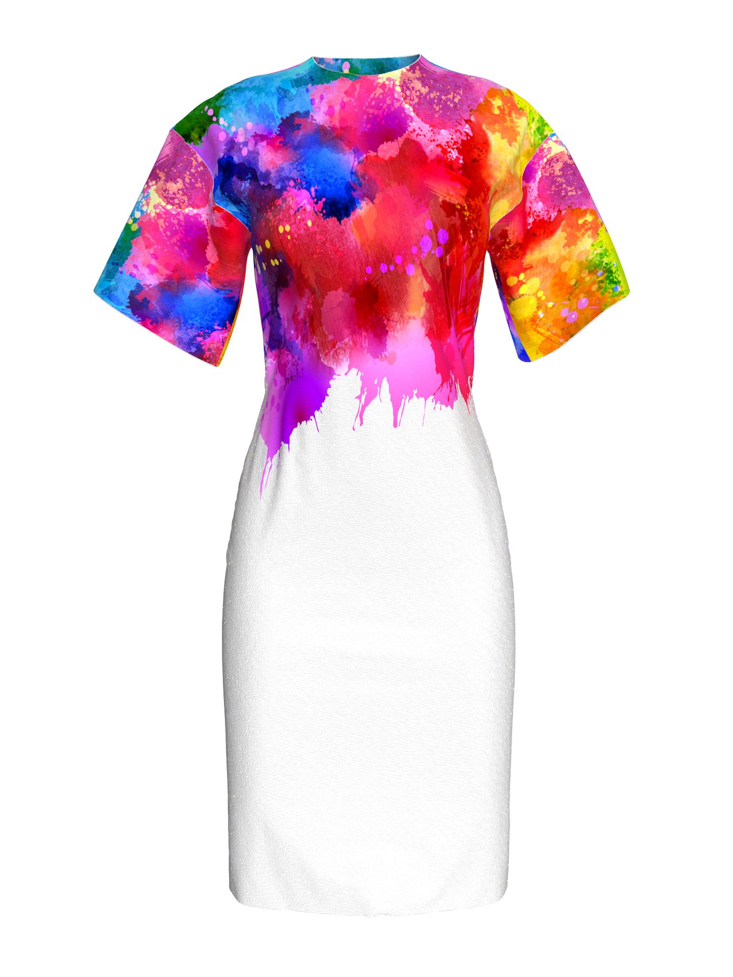 Dress - color splash on white by SDGS INSPIRED COLLECTION