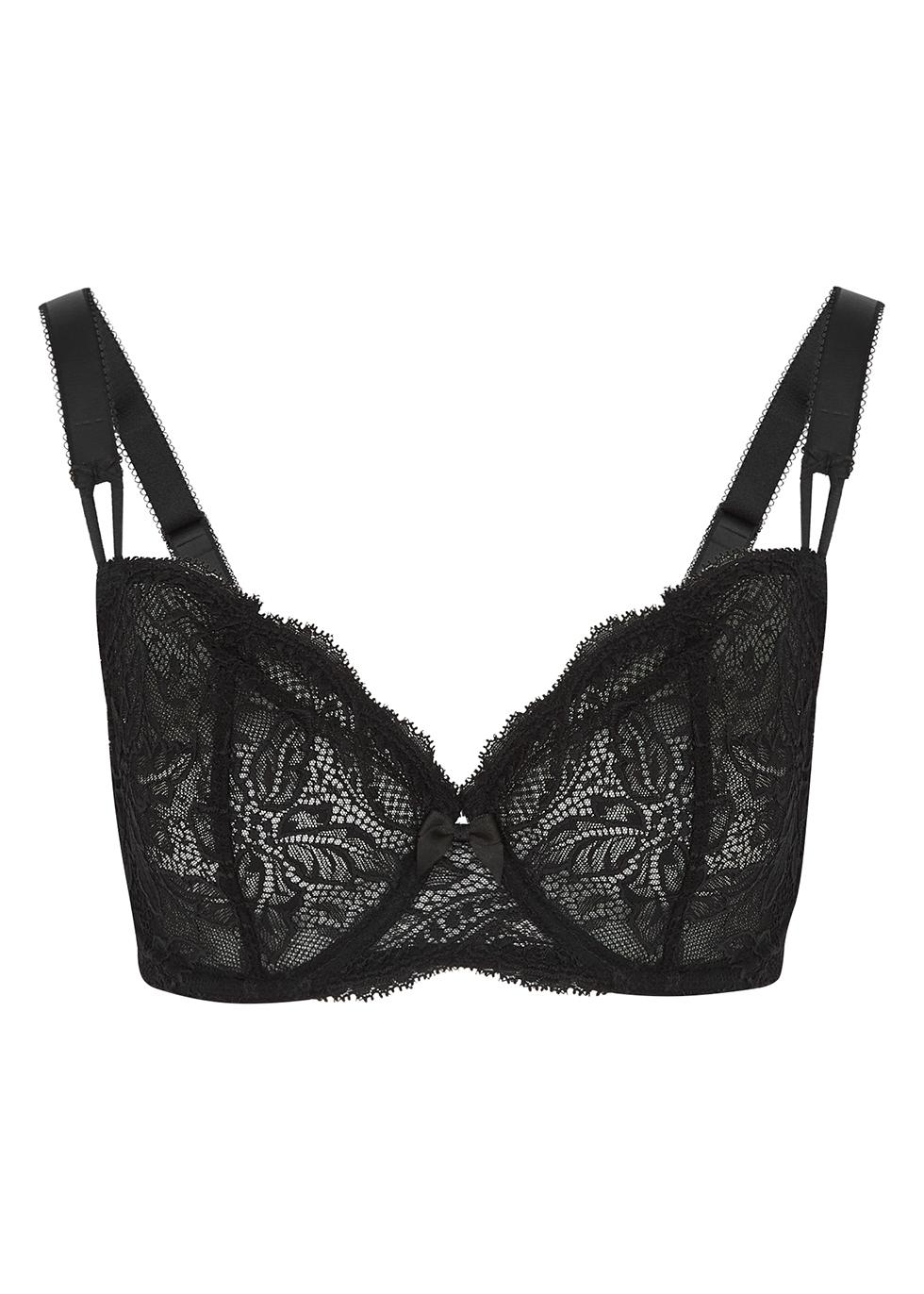 Eden black lace half cup bra - E-G cup by SIMONE PERELE | jellibeans