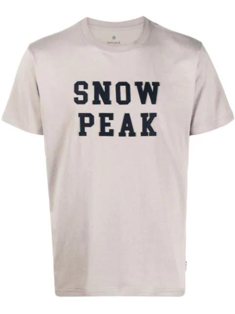 logo-print crew-neck T-shirt by SNOW PEAK