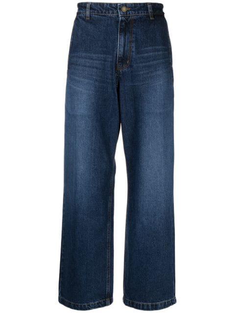 high-rise wide-leg jeans by SONGZIO