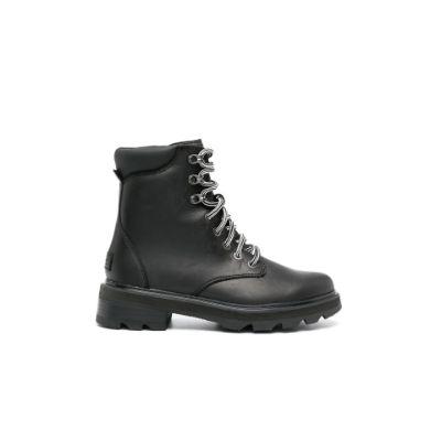 Black Lennox Leather Ankle Boots by SOREL
