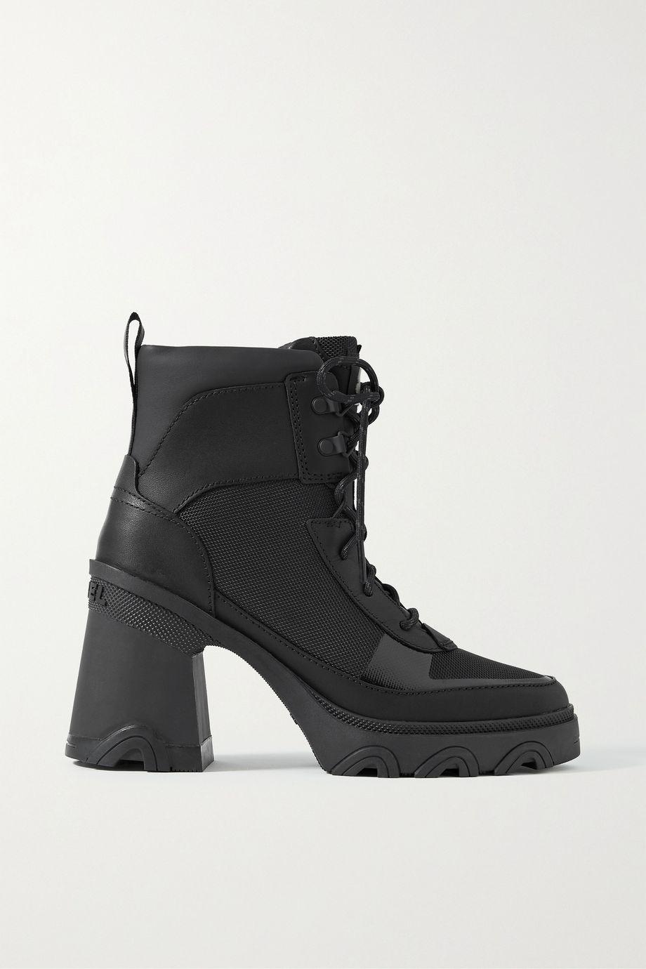 Brex Heel leather and mesh ankle boots by SOREL
