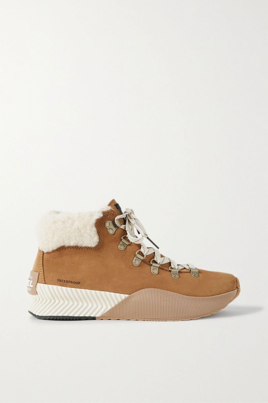 Out 'N About III Conquest faux shearling-lined suede ankle boots by SOREL