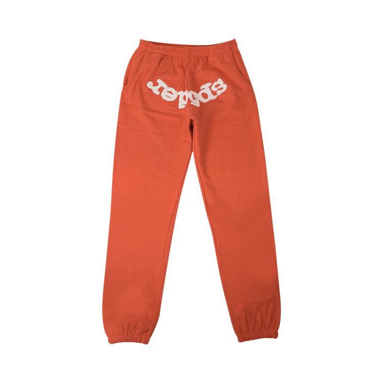Sp5der Logo Print Sweatpants 'Orange' by SP5DER | jellibeans