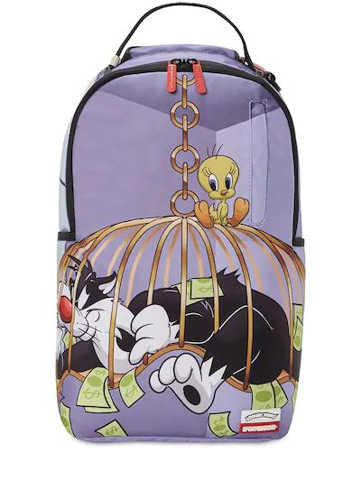 Looney tunes print canvas backpack by SPRAYGROUND