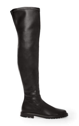 STAUD Belle Vegan Leather Over-the-knee Boots in White Womens Shoes Boots Over-the-knee boots 