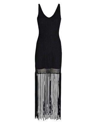 Cossette Fringed Cotton-Blend Dress by STAUD