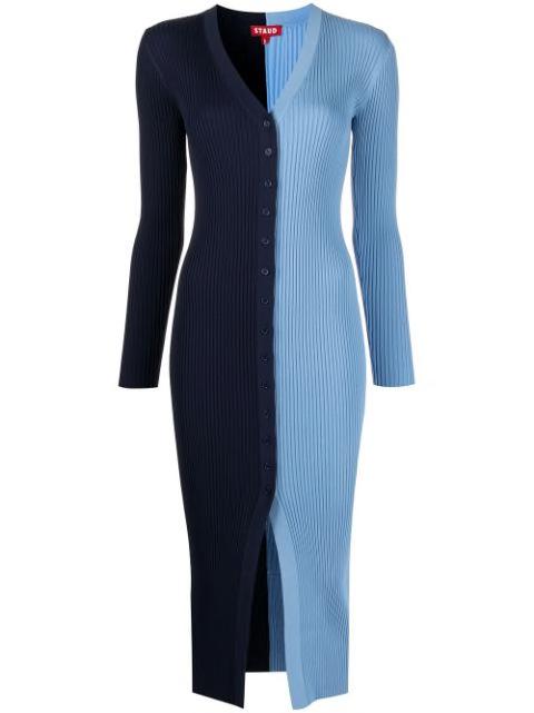 Shoko colour-block jumper dress by STAUD