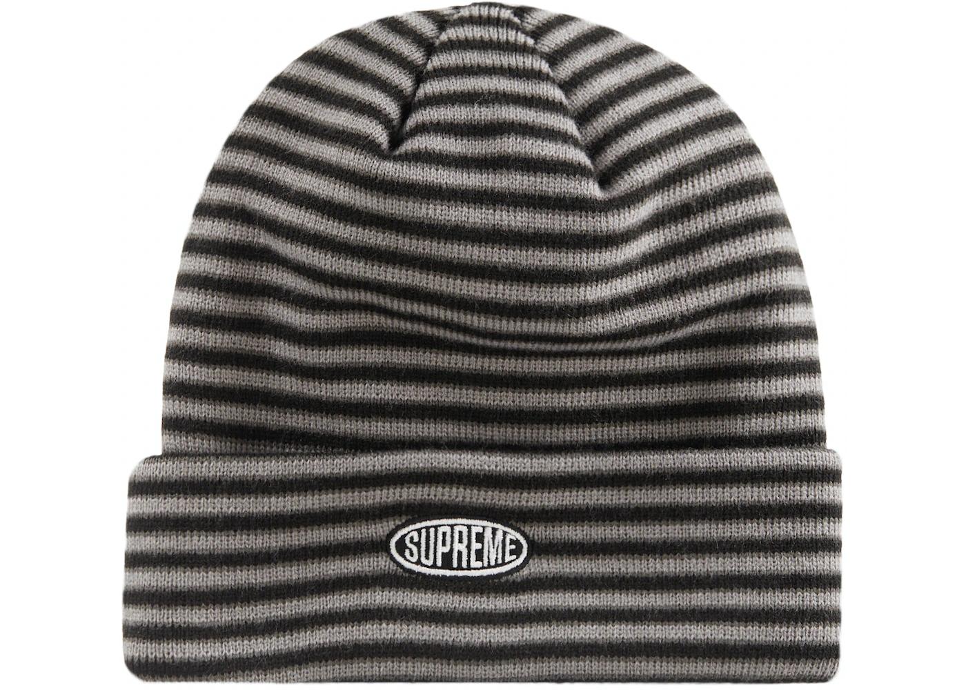 Loose Gauge Beanie Black/White by SUPREME | jellibeans