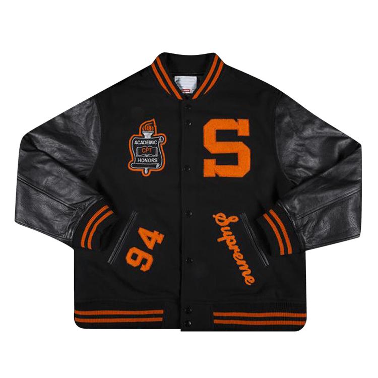 Supreme Team Varsity Jacket 'Black' by SUPREME