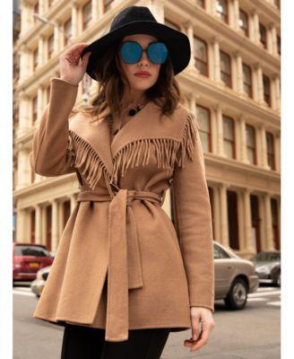 Leopard-Print Walker Coat by TAHARI 