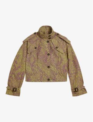 Aiynee cropped cotton-blend jacket by 