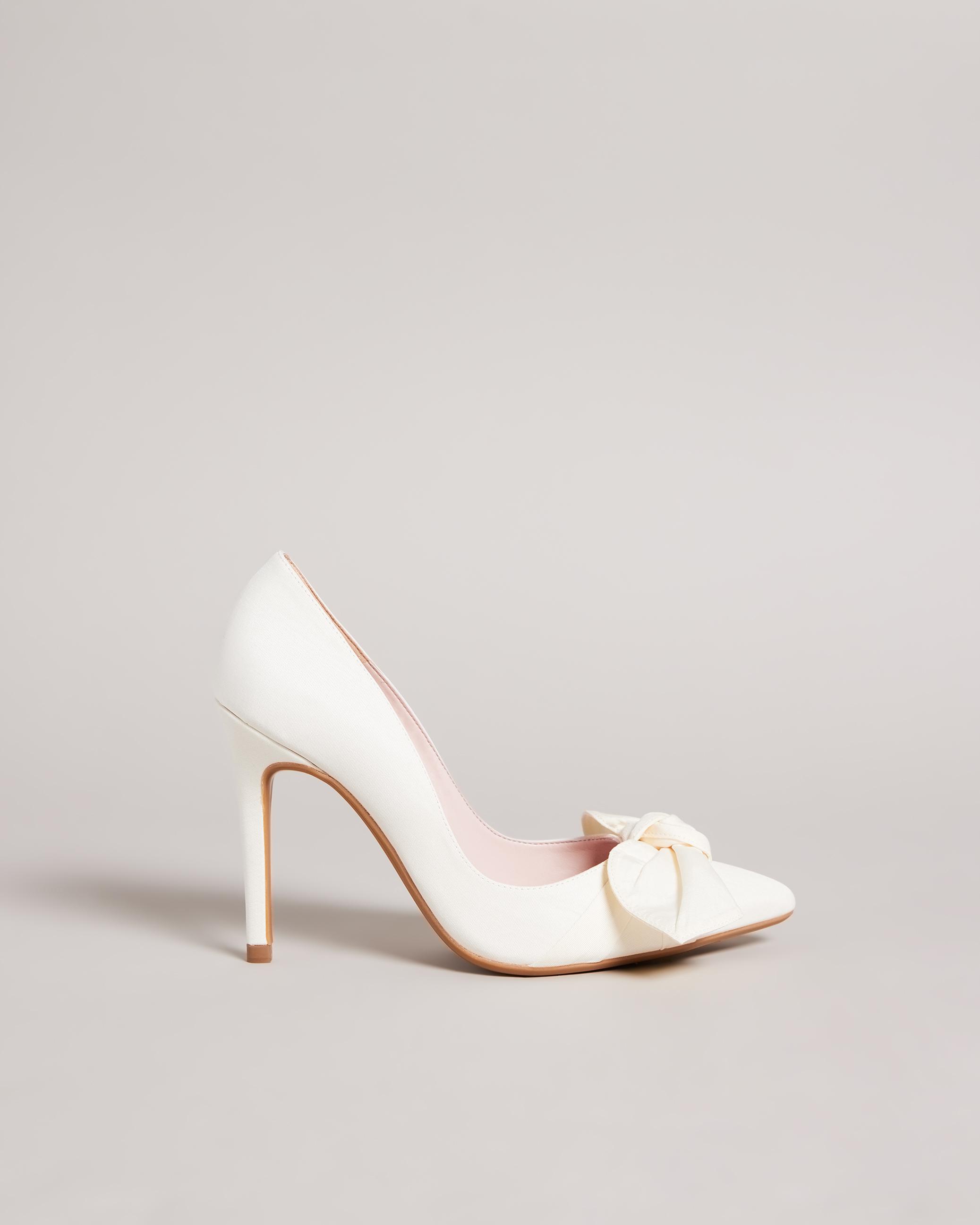 Moire Satin Bow Court Shoes - HYANA 