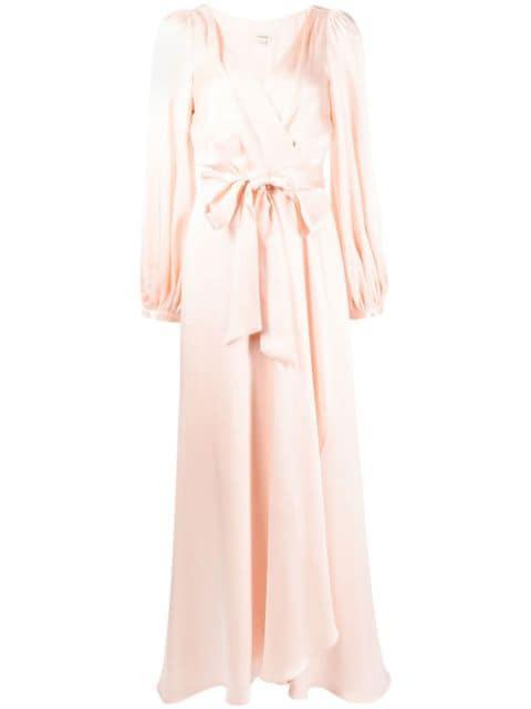 Lolli belted maxi wrap dress by TEMPERLEY LONDON