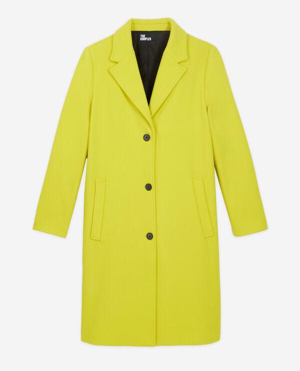 Yellow wool coat by THE KOOPLES