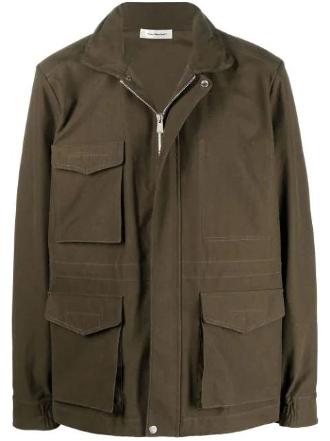 zip-up military jacket by THERE WAS ONE 