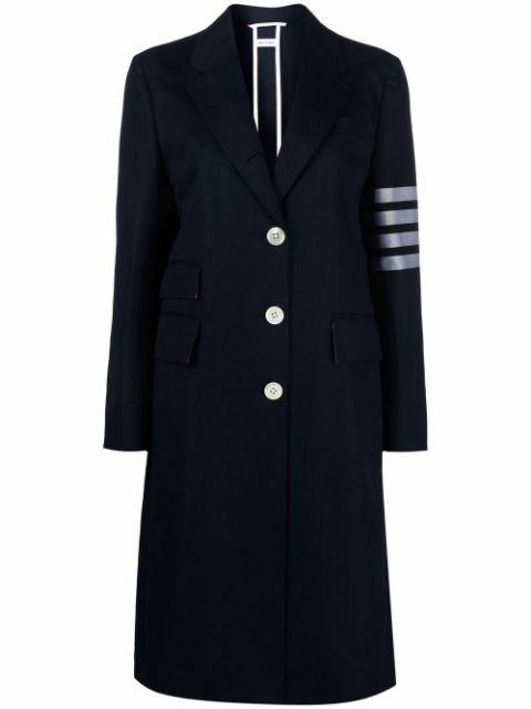 signature 4-Bar stripe coat by THOM BROWNE
