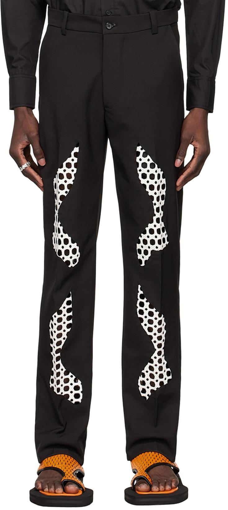 Black Cotton Trousers by TOKYO JAMES