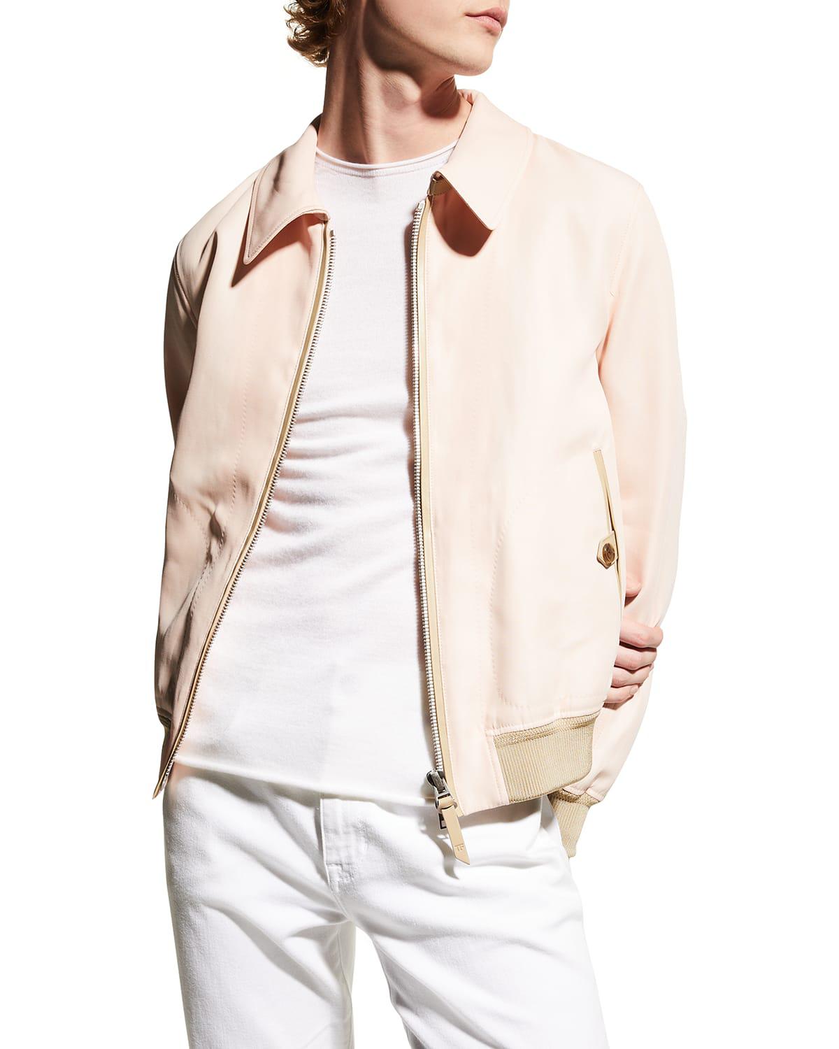 Men's Silk-Cotton Organza Chic Blouson Jacket by TOM FORD | jellibeans