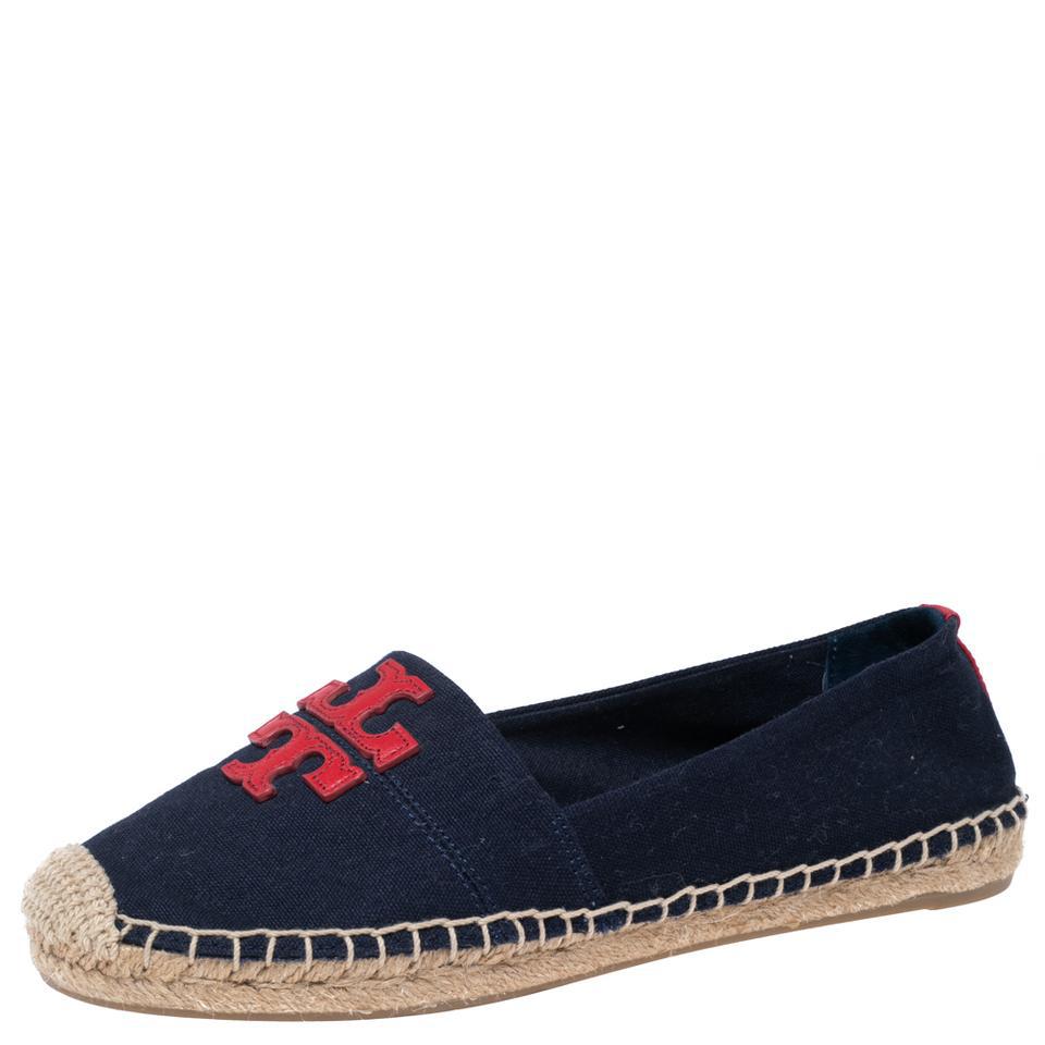 navy blue tory burch espadrilles