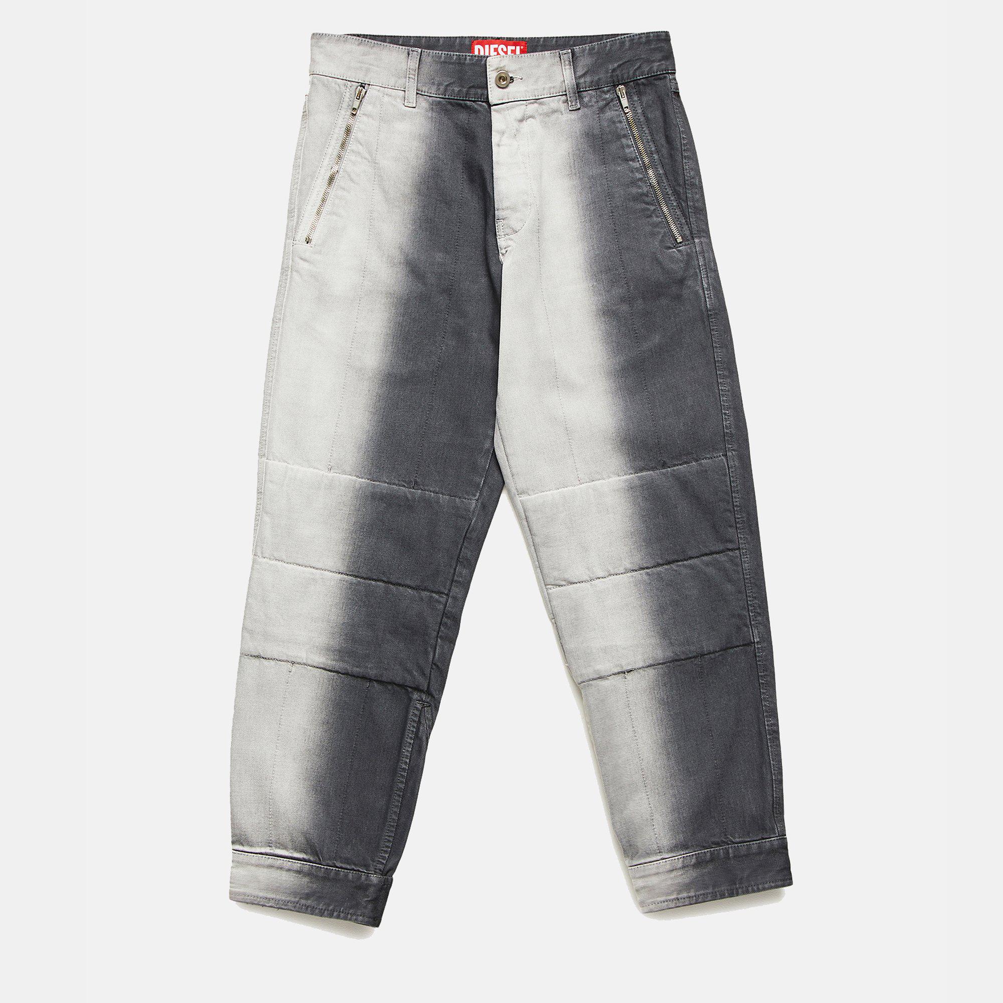 GR Uniforma x Diesel Denim Padded Pants (Grey/White) by UNIFORMA