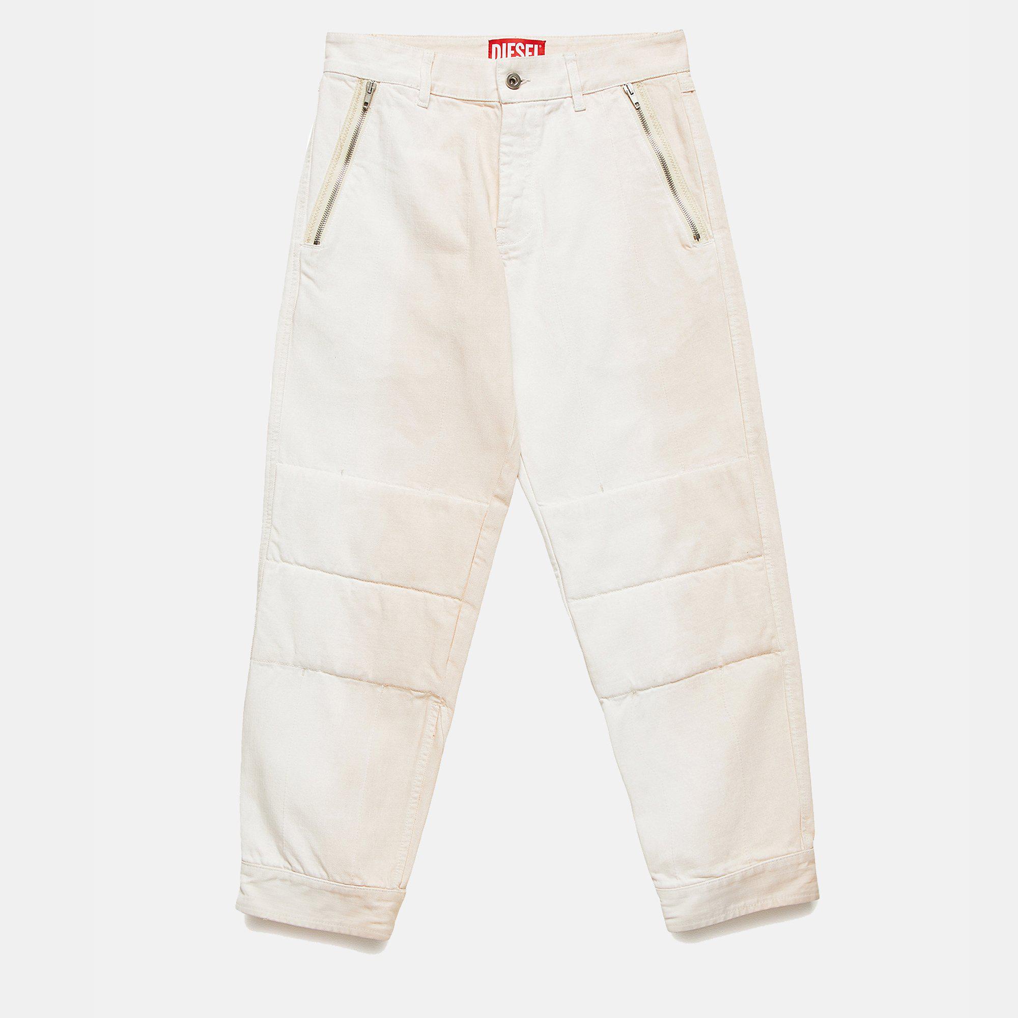 GR Uniforma x Diesel Denim Padded Pants (White) by UNIFORMA