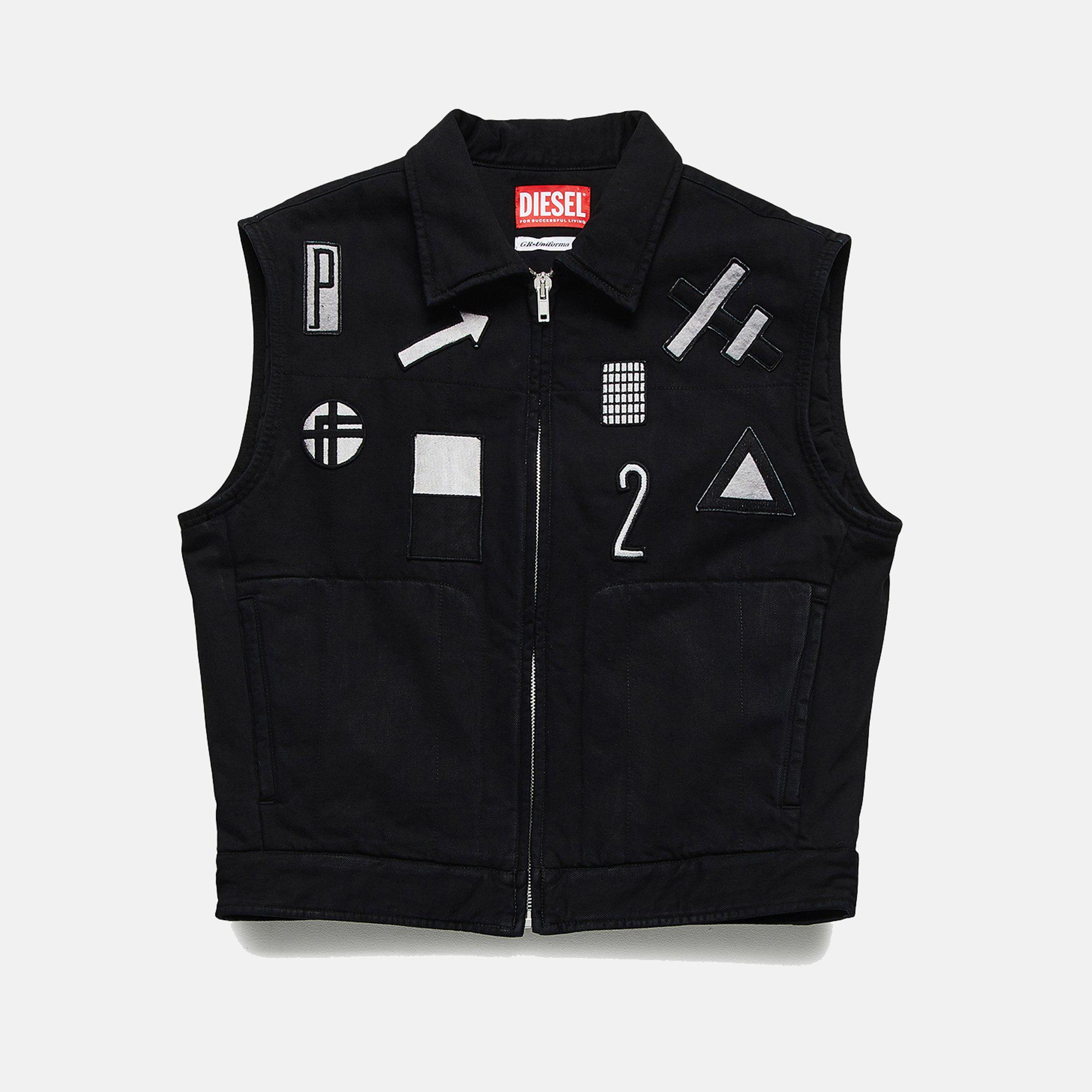 GR Uniforma x Diesel Sleeveless Jacket (Dyed Black) by UNIFORMA