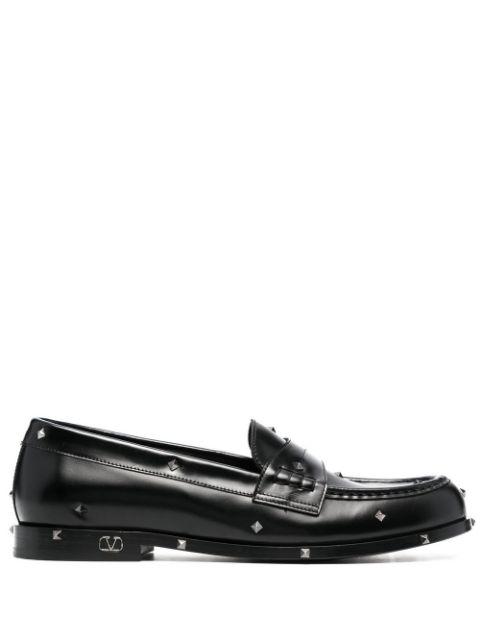Rockstud leather loafers by VALENTINO