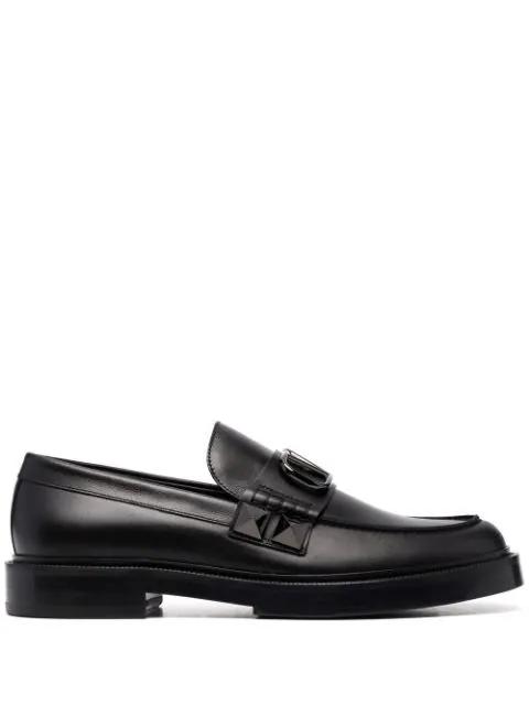 VLogo  leather loafers by VALENTINO