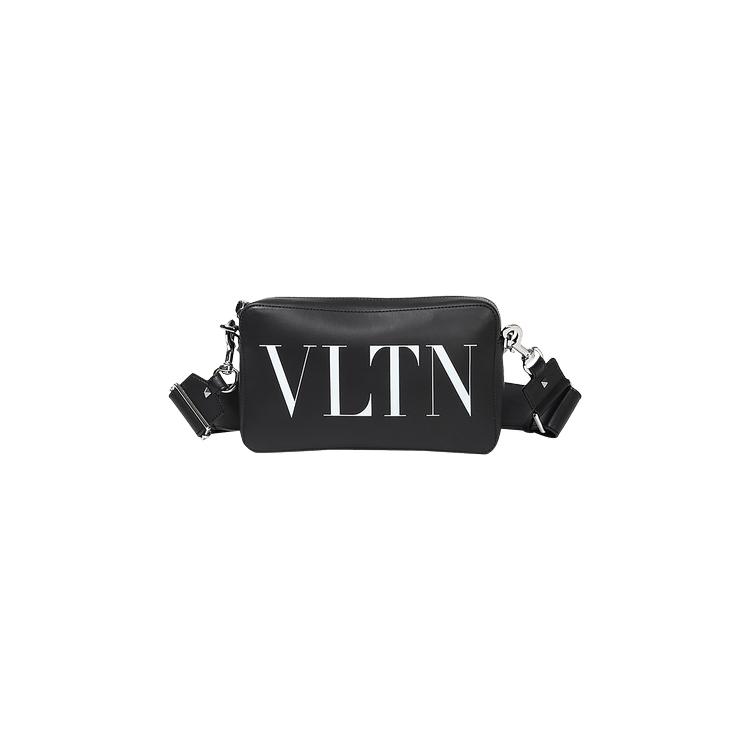 Valentino Logo Crossbody Bag 'Black' by VALENTINO