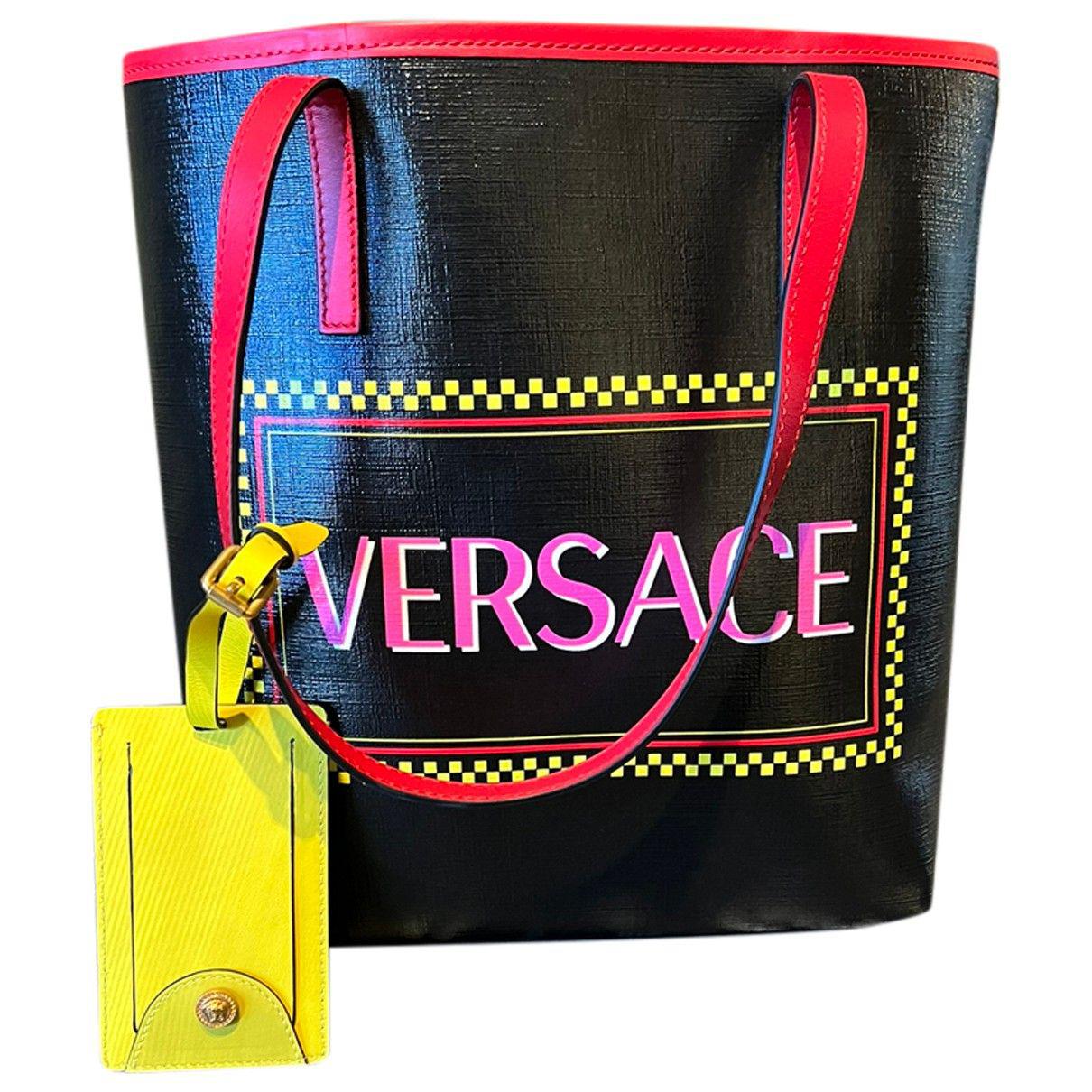Leather tote by VERSACE